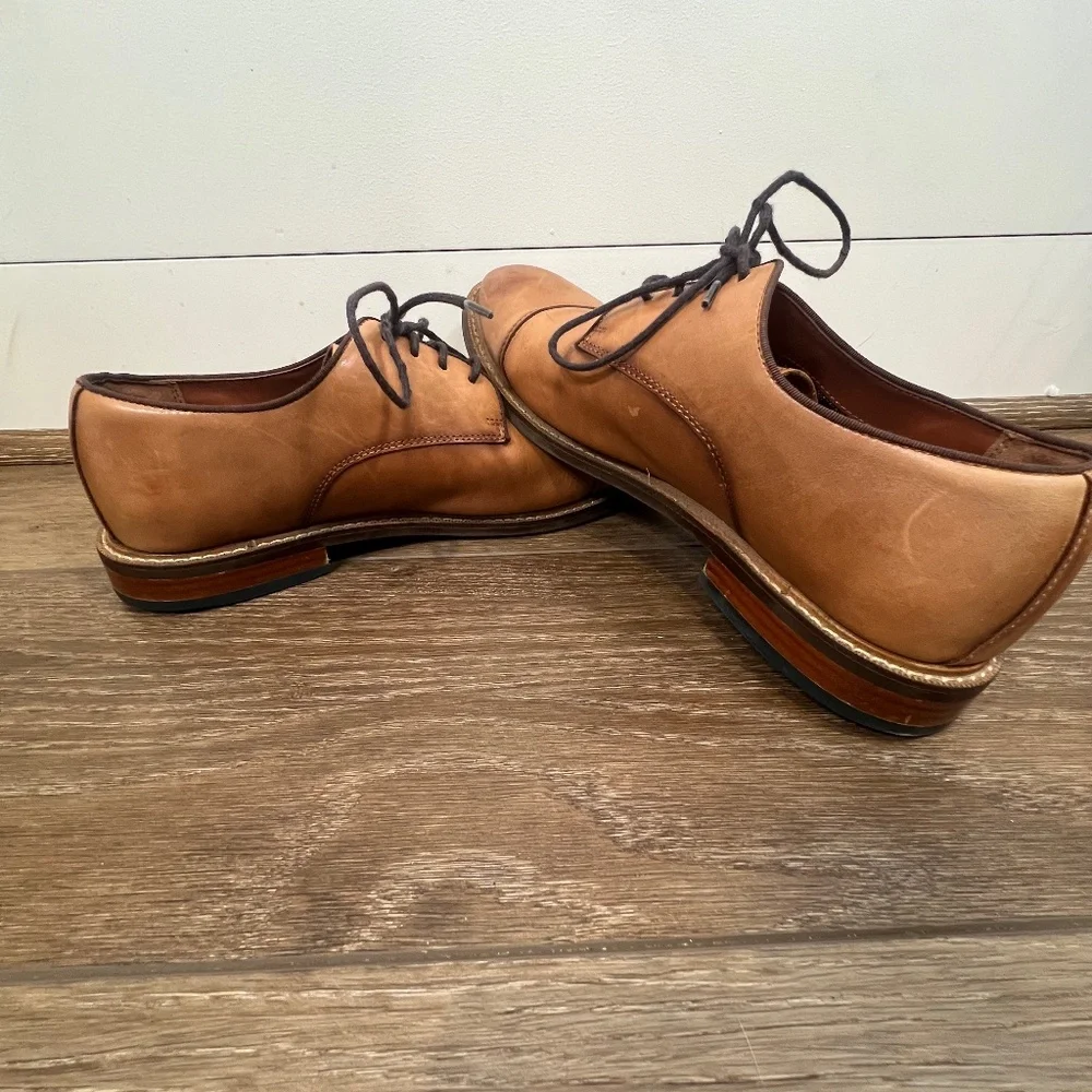 Vince Camuto Lamson Cap Toe Oxford Mens Dress Shoes Cognac 10.5 WIDE